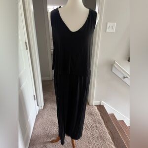 bobeau Black Sleeveless Ankle Jumpsuit